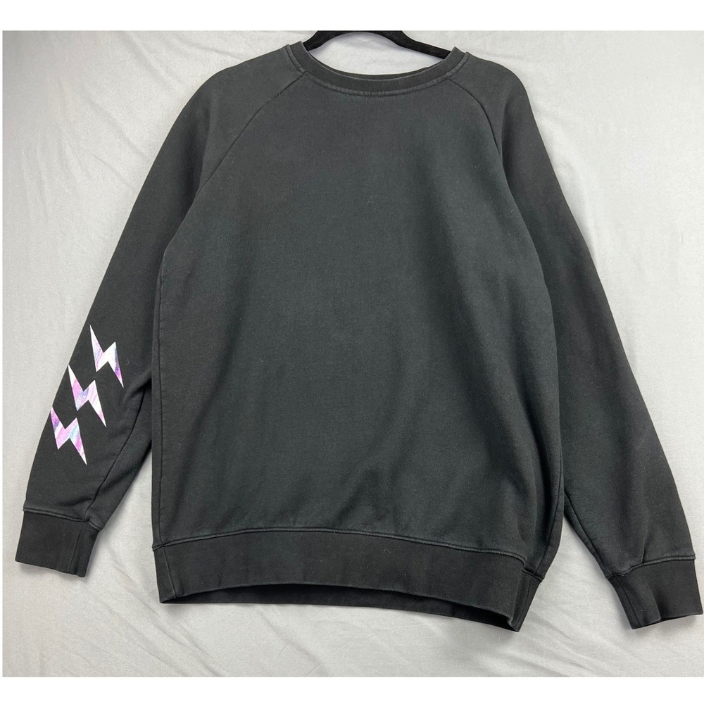 Seek Discomfort Sweatshirt Womens Large Lightning Bolt Marble Black Good